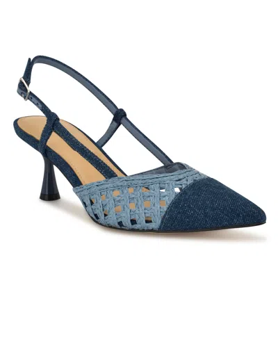 Nine West Women's Railen Pointy Toe Dress Pumps In Medium Blue
