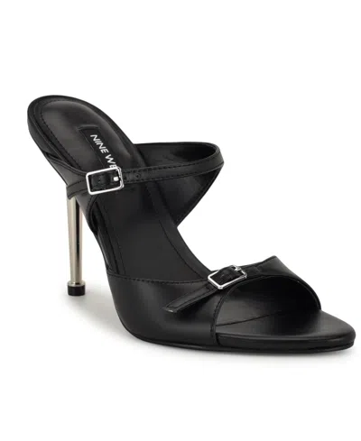 Nine West Women's Reida Open Toe Dress Sandals In Black