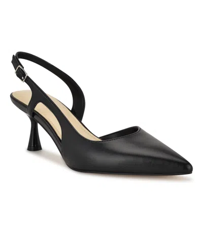 Nine West Women's Renela Kitten Heel Slingback Pumps In Black