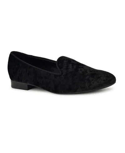 NINE WEST WOMEN'S RENOLD VELVET SLIP-ON SMOKING SLIPPER