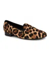 Nine West Renoldch Womens Animal Print Leather Loafers In Leopard