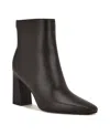 Nine West Women's Reraye Flared Block Heel Ankle Booties In Brown