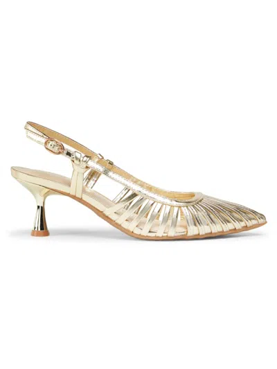 Nine West Women's Resta Metallic Pumps In Gold