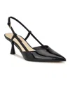 Nine West Rowen Slingback Pump In Black Patent