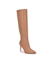 Nine West Women's Richy Wide Calf Pointy Toe Knee High Boots In Light Natural Leather