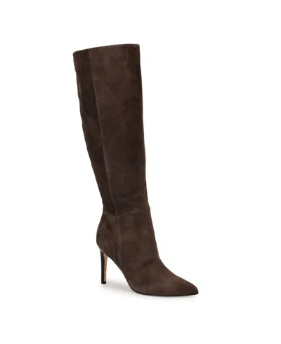 NINE WEST WOMEN'S RICHY WIDE CALF POINTY TOE KNEE HIGH BOOTS