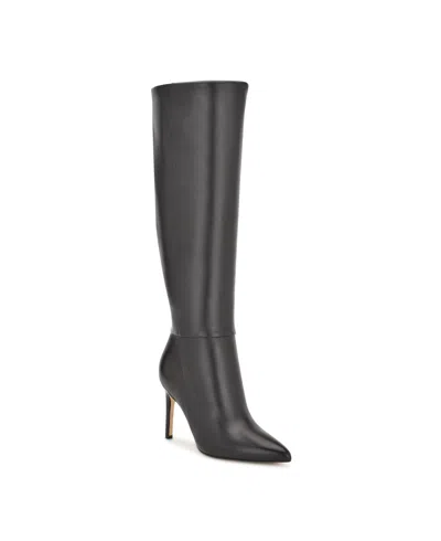 NINE WEST WOMEN'S RICHY WIDE CALF TALL STILETTO BOOTS