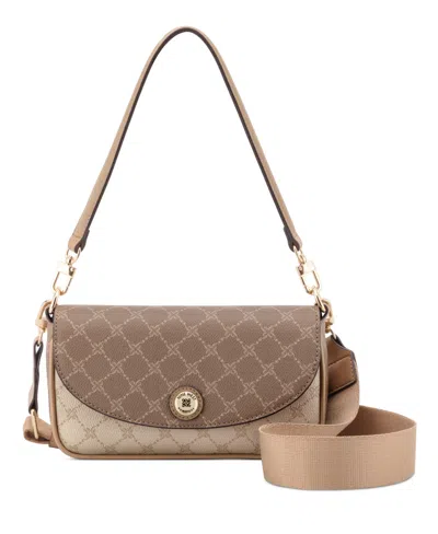 Nine West Women's Rigina Flap Shoulder Crossbody Bag In Brown