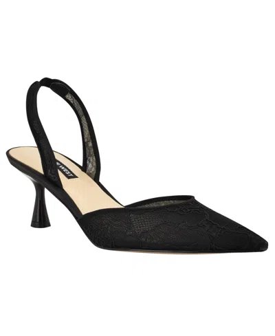 Nine West Women's Rizze Kitten Heel Slingback Pumps In Black