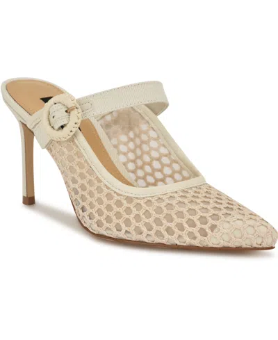 NINE WEST WOMEN'S RONDEL BUCKLE STRAP SLIP-ON PUMPS