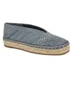 Nine West Rorie Espadrille Womens Blue Woven Slip On Flats Shoes Gal1957 In Medium Blue