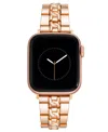 Nine West Women's Rose Gold-tone Alloy Metal Chain Center Link Bracelet Designed For Apple Watch 42mm (series In Rose Gold-tone