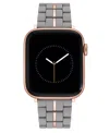 Nine West Women's Rubberized Link Bracelet Designed For Apple Watch 42mm (series 1-3 Only) & 44/45/46/49mm (ul In Gray