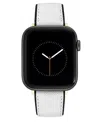 Nine West Women's Saffiano Textured Faux Leather Band Designed For Apple Watch 42mm (series 10) & 38/40/41mm In White