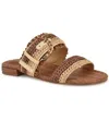 Nine West Sameey Two-strap Sandal In Brown,natural