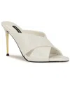 Nine West Sancie Croc Embossed Stiletto Sandal In White