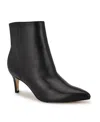 Nine West Sheebra Pointed Toe Bootie In Black Leather