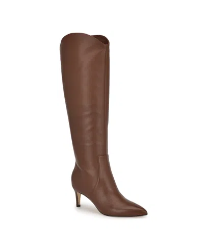 NINE WEST WOMEN'S SIRENA POINTY TOE KNEE HIGH BOOTS