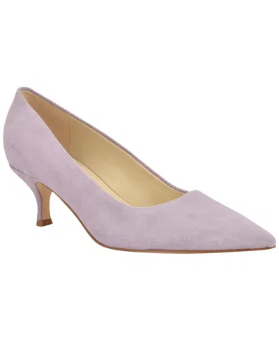 Nine West Siskp Pointed Toe Kitten Heel Pump In Purple