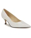 Nine West Sisko Pointed Toe Kitten Heel Pump In White