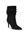 Nine West Womens Faux Suede Pull On Mid-calf Boots In Black