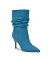 Nine West Women's Slouch Pointy Toe Stiletto Heel Dress Booties In Blue