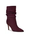 Nine West Slouch Pointed Toe Bootie In Burgundy