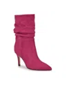 Nine West Slouch 2 Womens Slouchy Pointed Toe Mid-calf Boots In Dark Pink