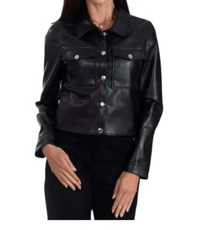 Nine West Women's Synthetic Leather Jacket In Black