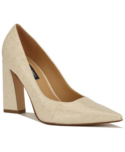 Nine West Women's Tamant Tapered Block Heel Pumps In Neutral