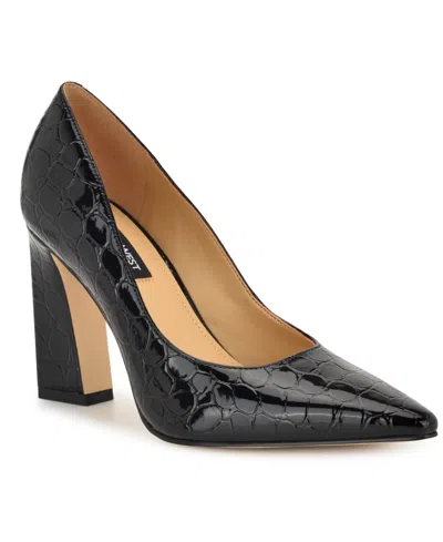 NINE WEST WOMEN'S TAMANT TAPERED BLOCK HEEL PUMPS