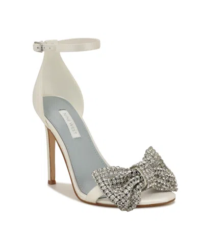 Nine West Women's Tansie Bridal High Stiletto Dress Sandals In Neutral