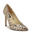 Nine West Tatiana Pointed Toe Pump In Gold Shimmer Leopard