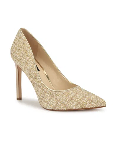 Nine West Women's Tatiana Pointy Toe Stiletto Pumps In Natural Multi,gold