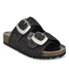 Nine West Womens Buckle Woven Sport Sandals In Black
