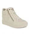 Nine West Tons Lace-up Wedge Sneaker In Light Natural Woven