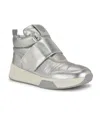 Nine West Tumble High Top Sneaker In Silver Sequin