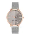 Nine West Women's Two-tone Mesh Bracelet Watch 40mm In Two-tone