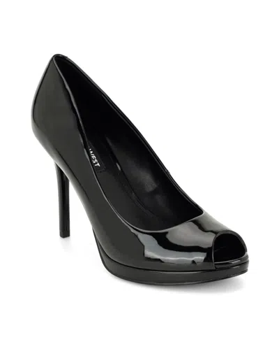 NINE WEST WOMEN'S TYRAH PLATFORM PEEP TOE PUMPS