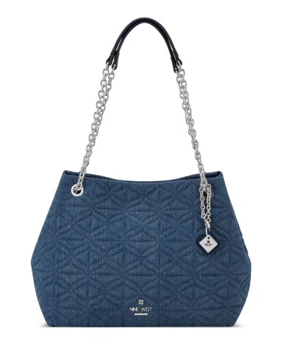 Nine West Women's Ulmara Triple Compartment Shoulder Bag In Blue