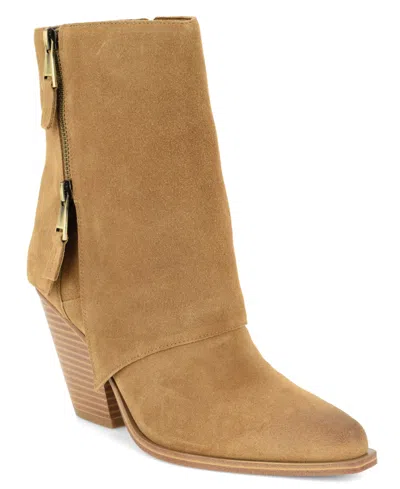 Nine West Umberto Pointed Toe Leather Bootie In Multi