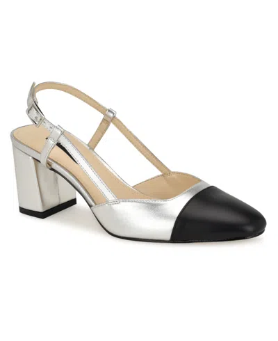 Nine West Women's Unda Slingback Block Heel Pumps In Neutral