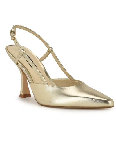 Nine West Women's Vassa Tapered Heel Dress Pumps In Gold