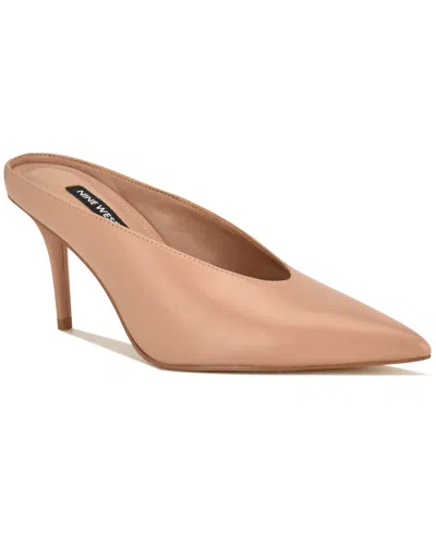Nine West Women's Verra Slip-on Stiletto Mule Pumps In Natural
