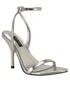 Nine West Stodia Ankle Strap Sandal In Silver