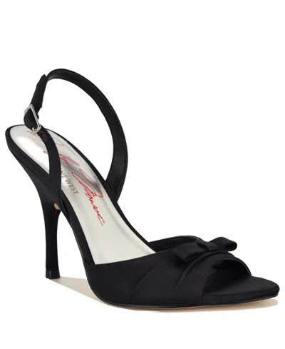 Nine West Vixxie Slingback Pointed Toe Sandal In Black
