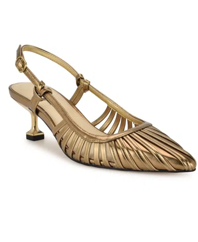 Nine West Women's Whitt Slip-on Dress Pumps In Bronze