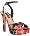 Nine West Wilda Ankle Strap Platform Sandal In Multi