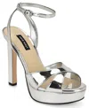 Nine West Wilda Platform Sandal In Silver