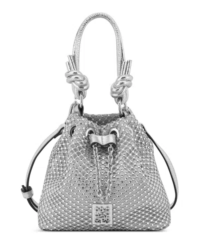 Nine West Women's Wrenna Drawstring Bucket Bag In Silver